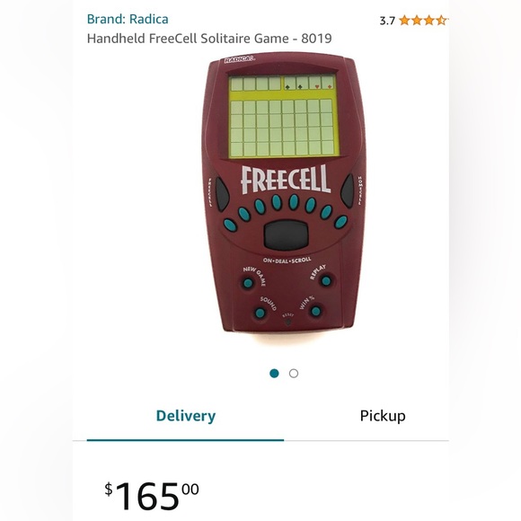 Radica brand 1999 Handheld FreeCell Solitaire Game - Picture 7 of 7
